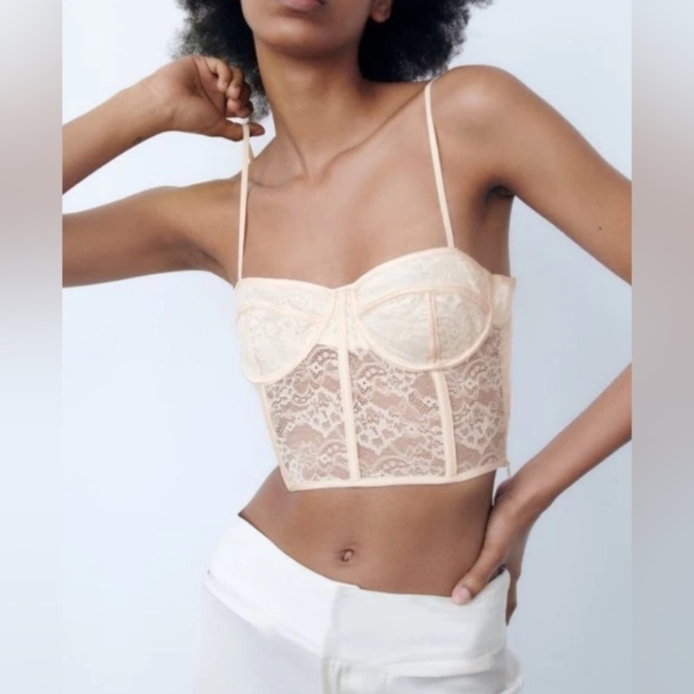 Zara NWT corset combination bralette, medium